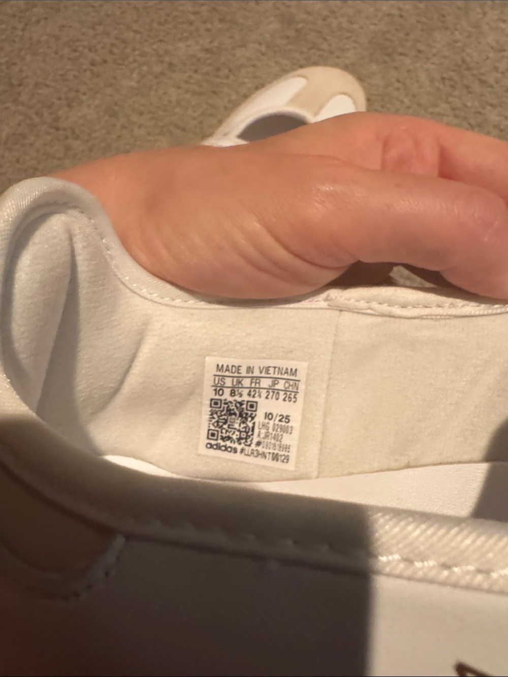 Adidas Samba Mary Jane Sneakers in White, Black, Gum - Picture 8 of 10